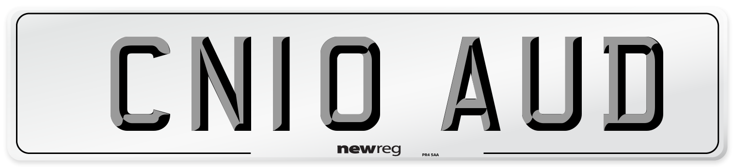 CN10 AUD Number Plate from New Reg